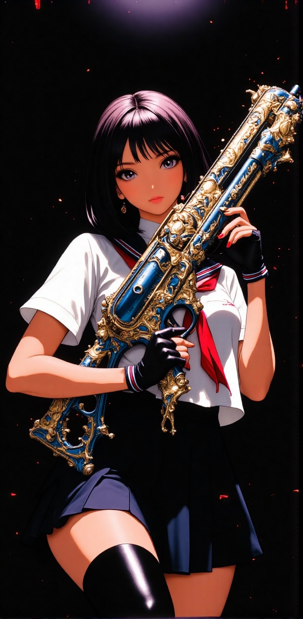 Prompt: (Ultra-detailed digital art masterpiece,  retro 90s aesthetic,  inspired by Yoshiaki Kawajiri on Tensor.Art