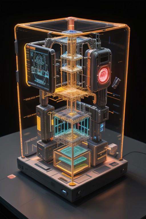 masterpiece,  best quality,  M1CR0CUB3D Sci-fi lab inside a cube on Tensor.Art