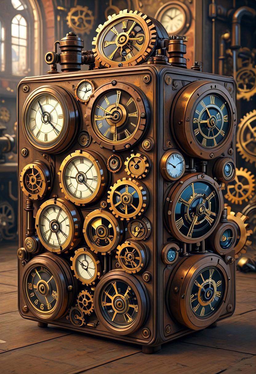 masterpiece,  best quality,  M1CR0CUB3D Steampunk city confined to a perfect cube on Tensor.Art