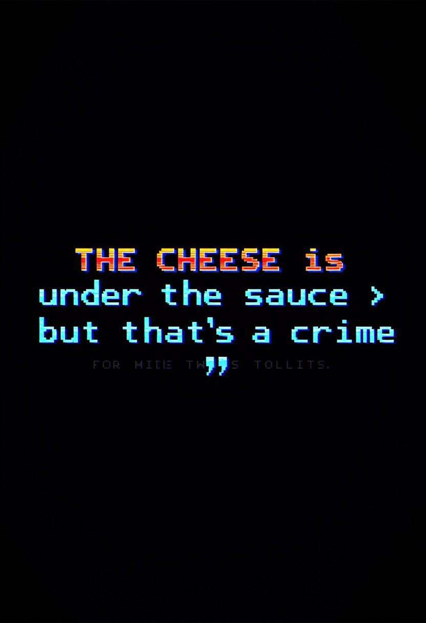 featuring the message “,  but that’s a !” in a retro digital font. Emphasize the with vibrant colors and a for added visua...