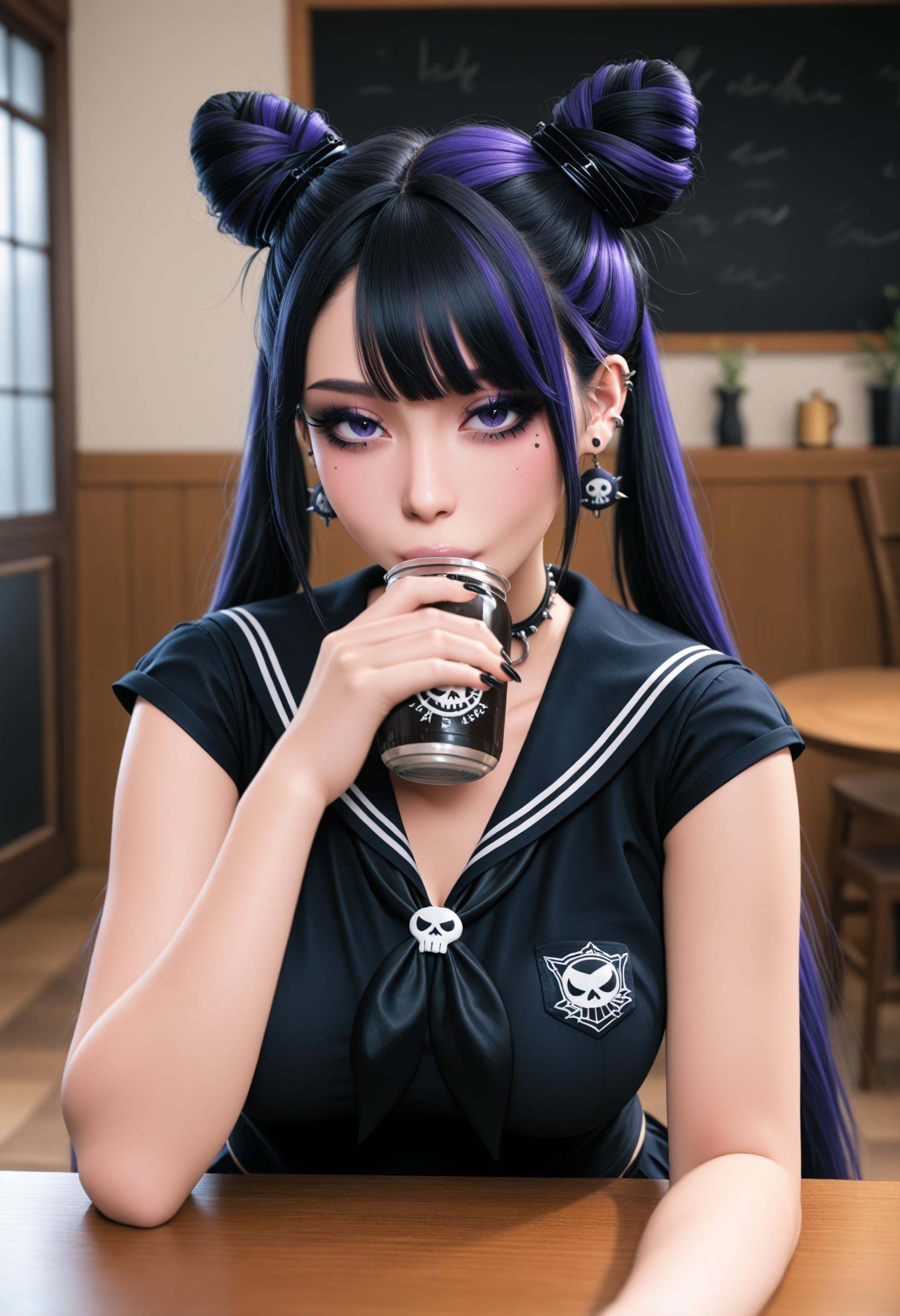 IllustriousQual Drinking_XL GothMOONXL on Tensor.Art