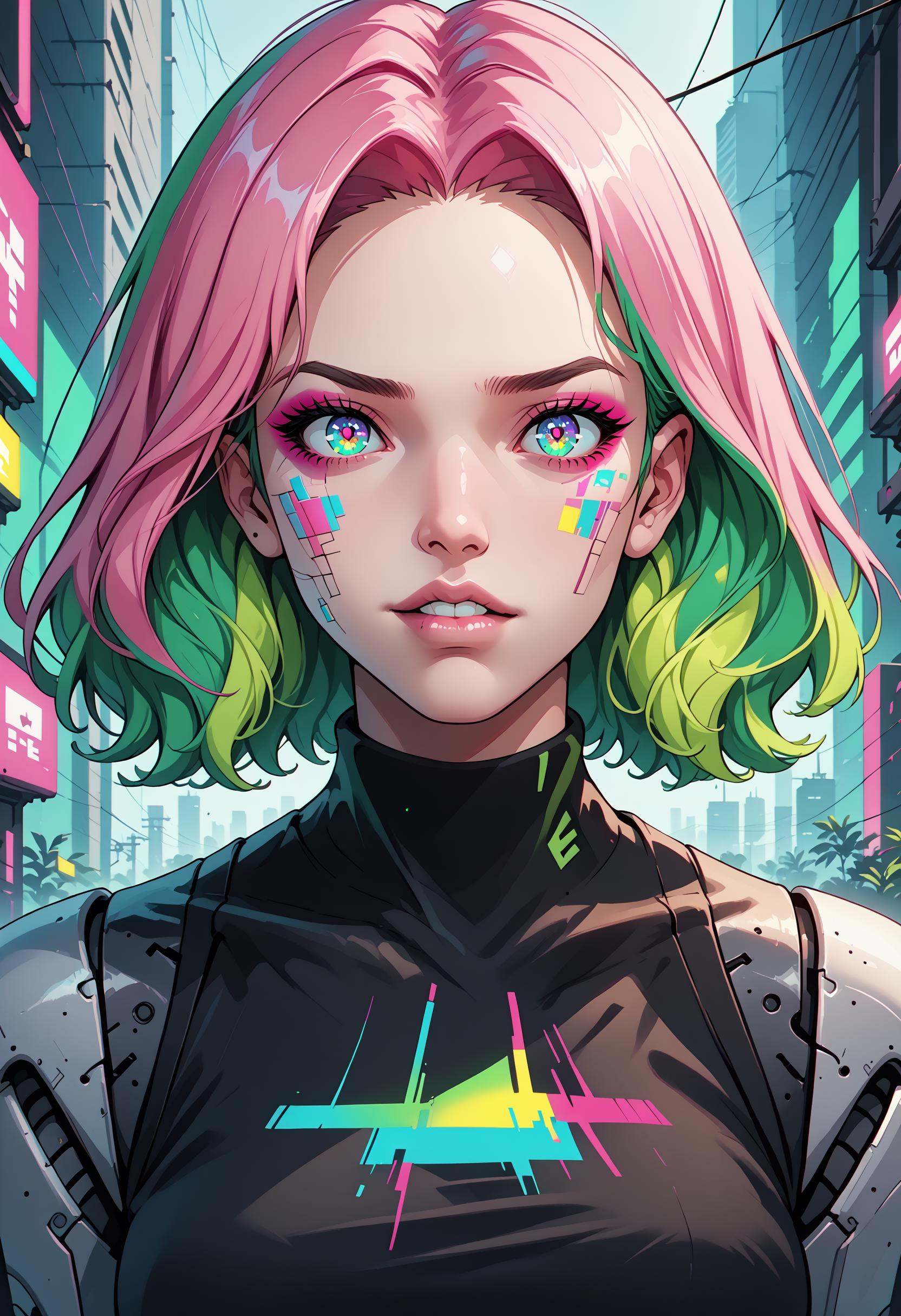 PonyXLV6_Scores BREAK 1girl,  kawaii,  large breasts on Tensor.Art