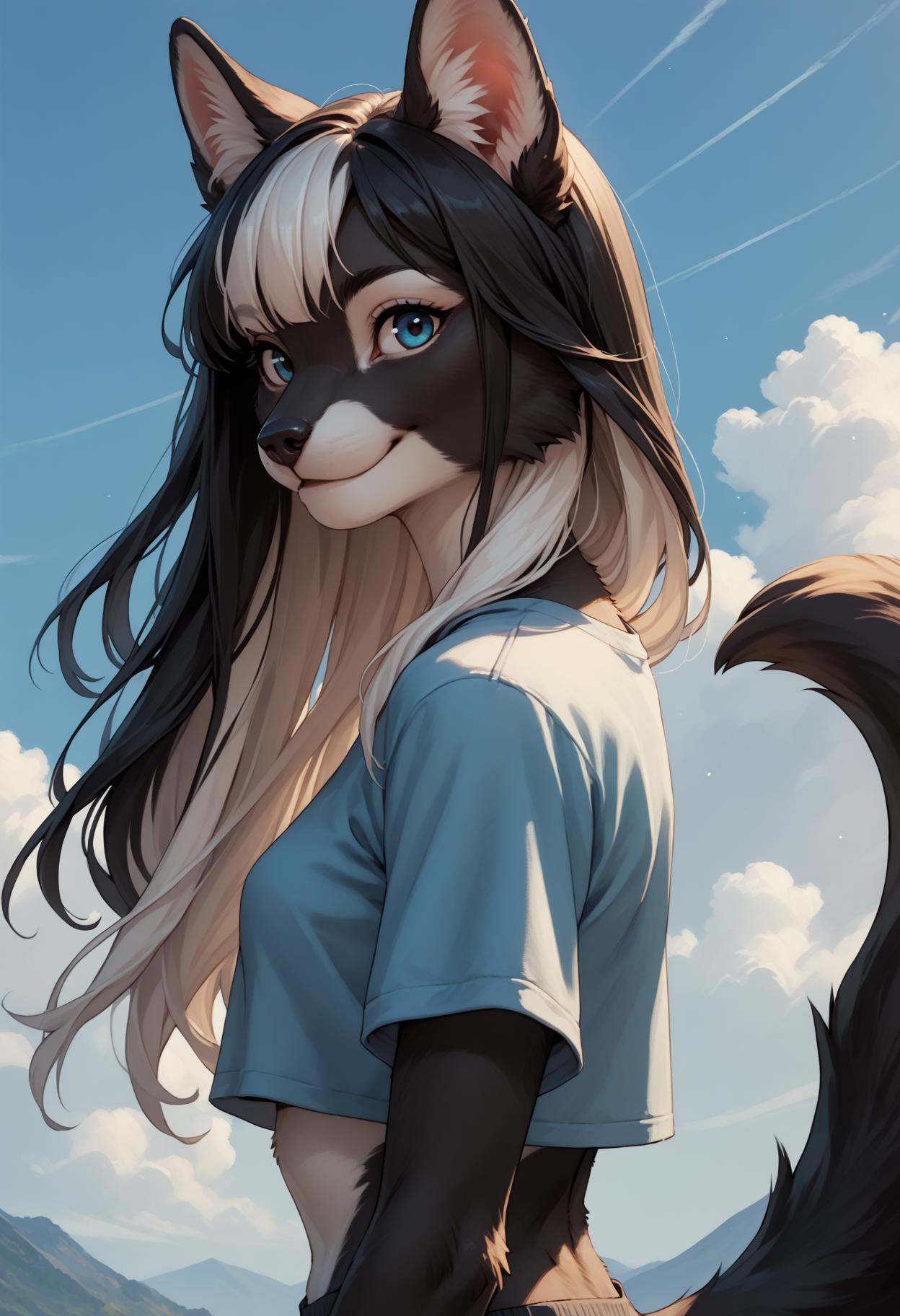PonyXLV6_Scores 1girl,  solo,  long hair on Tensor.Art