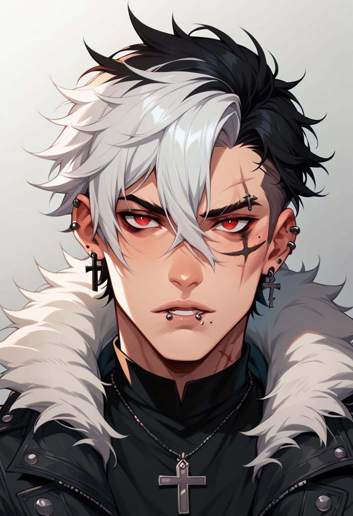 niji comix style,  piercing,  1boy on Tensor.Art