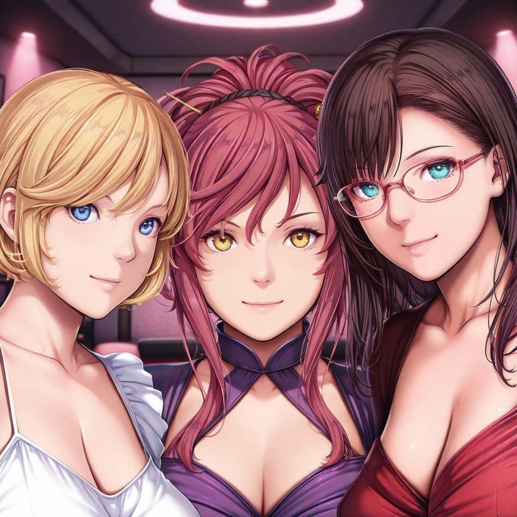 erotic bedroom,  purple and pink lighting,  vip room on Tensor.Art