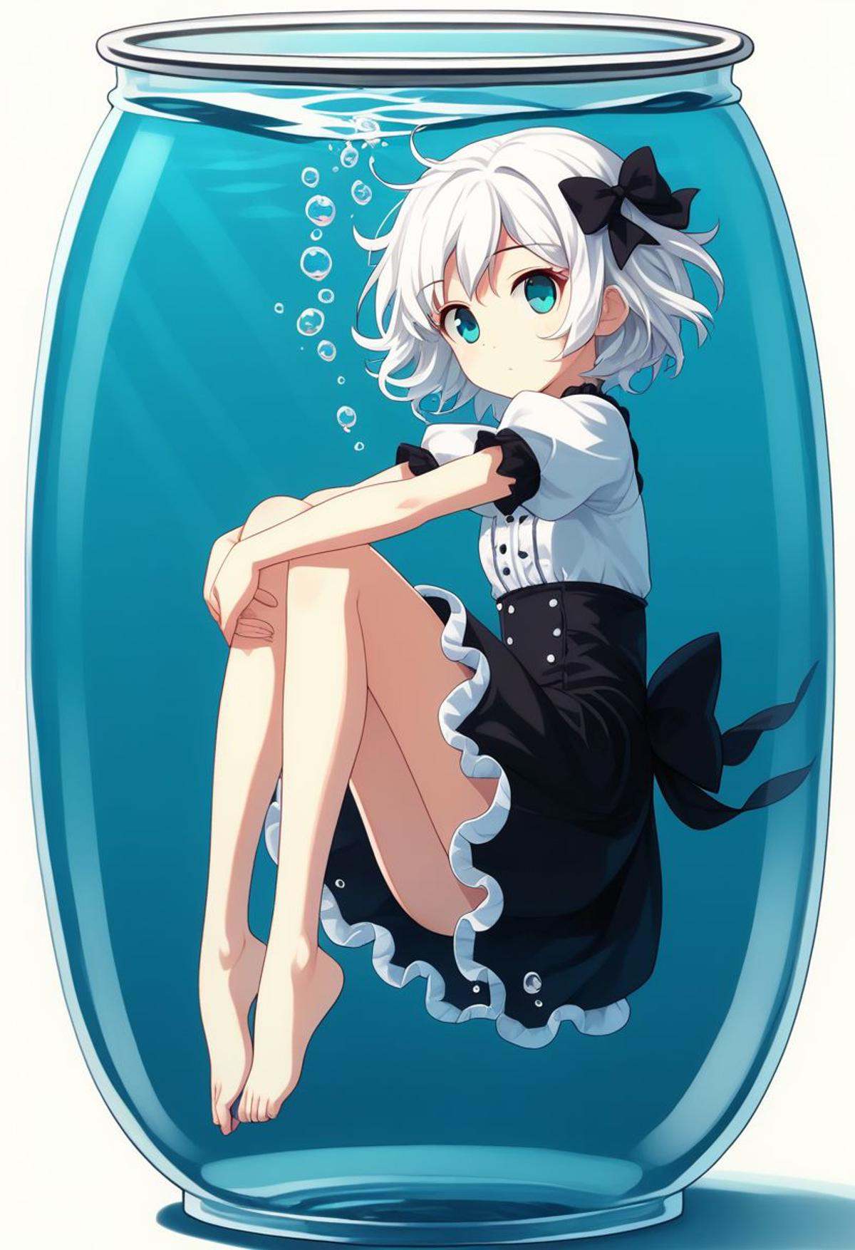 w4t3relemental style,  1girl,  submerged on Tensor.Art