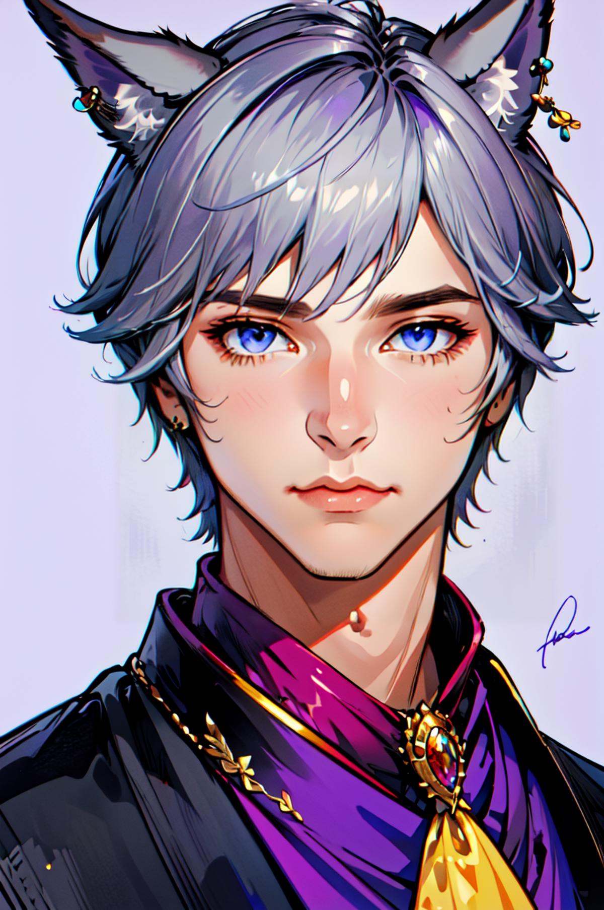 Regality Style,  1boy,  animal ears on Tensor.Art