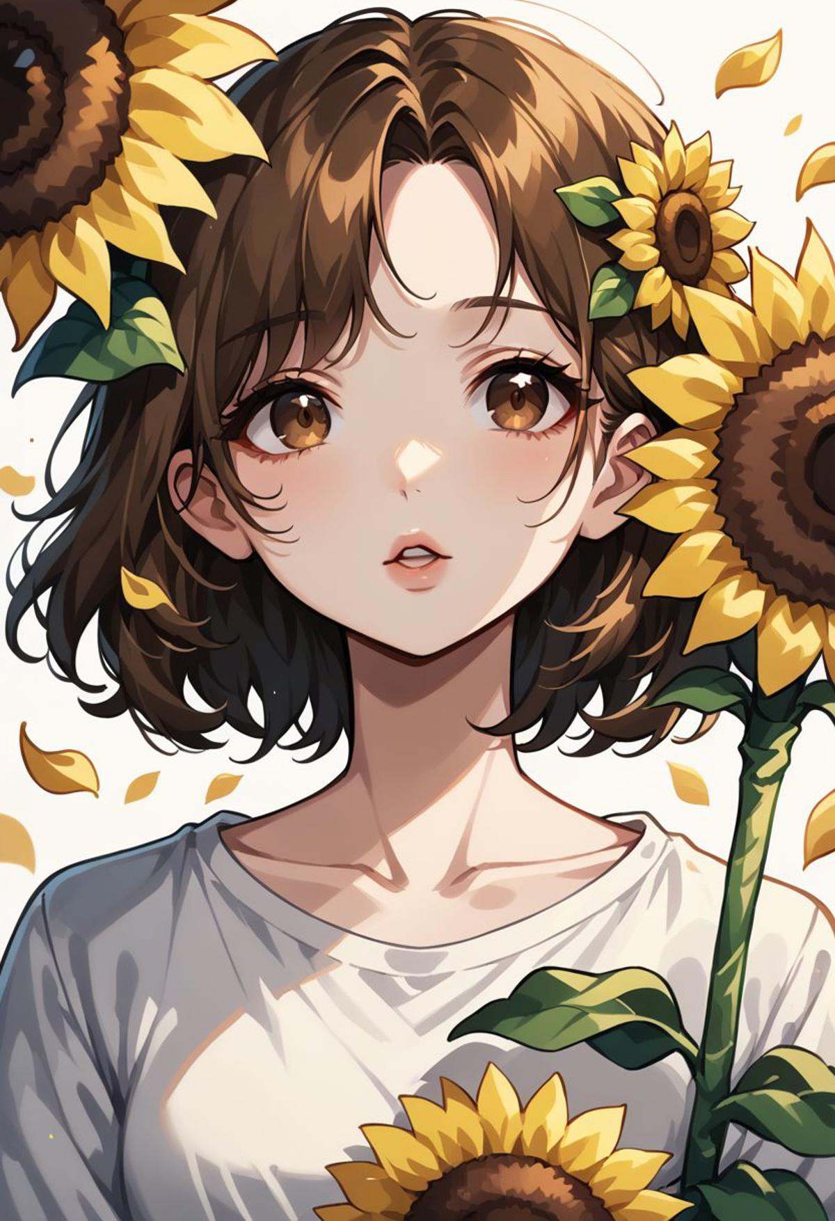 pastel style,  1girl,  flower on Tensor.Art