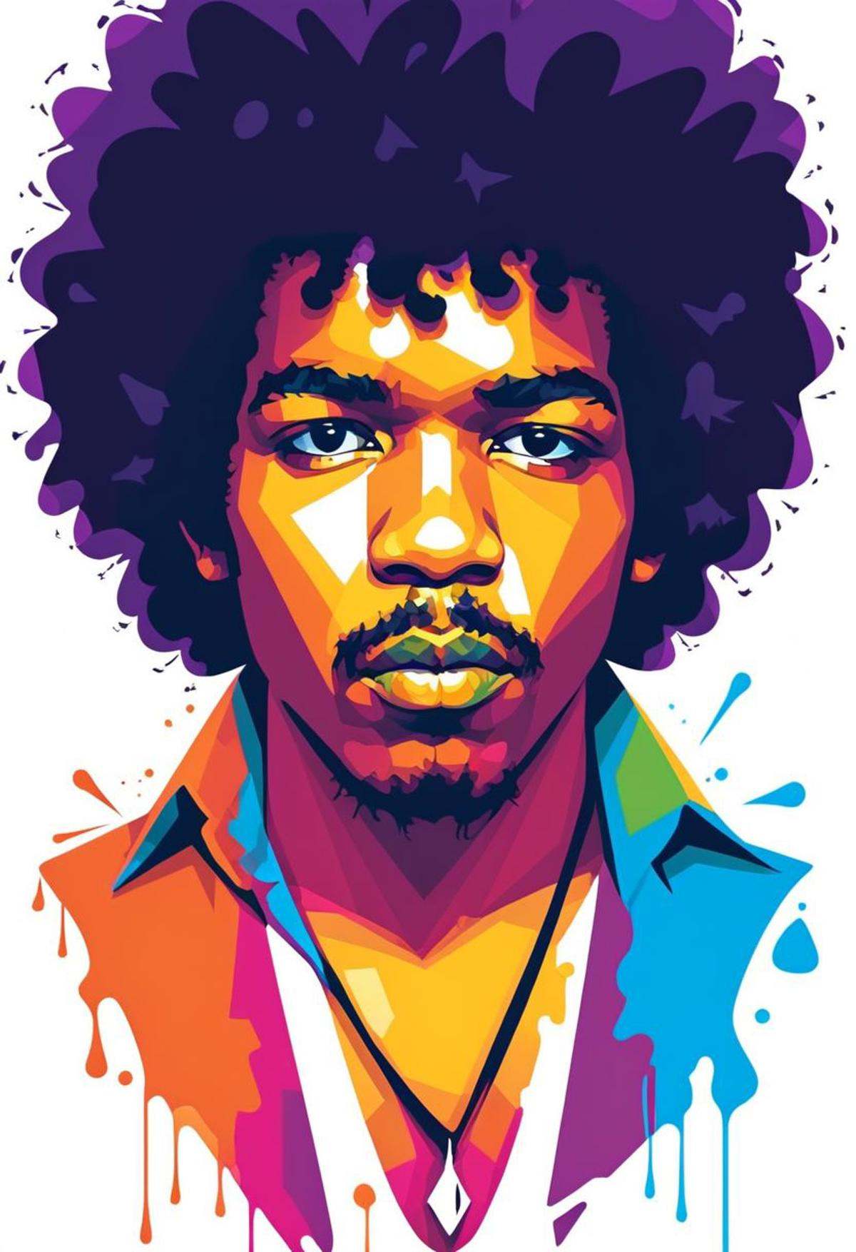 lwpztxxs,  Jimi Hendrix,  dark skin on Tensor.Art