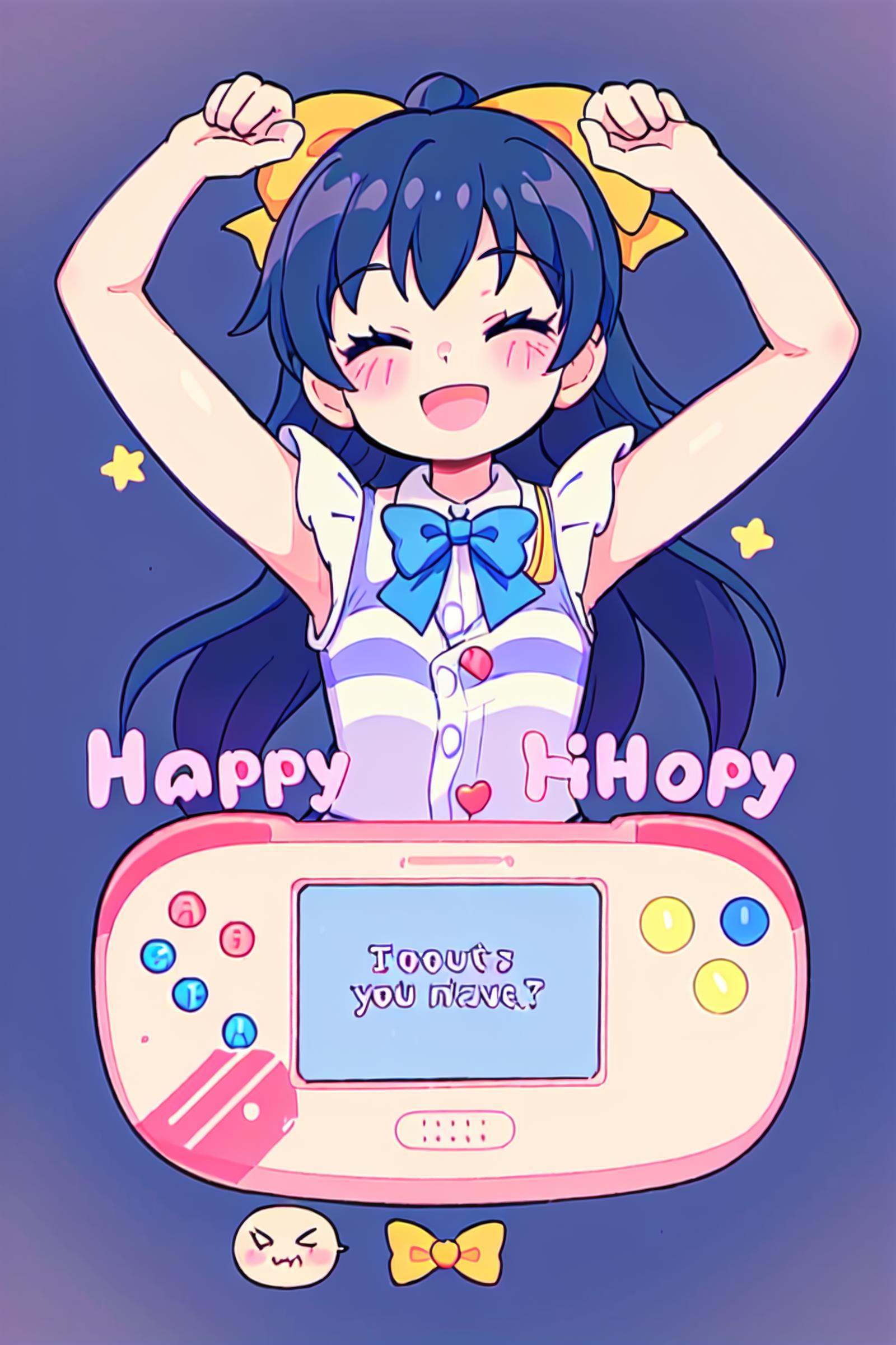 KawaiiDevices,  solo,  smile on Tensor.Art