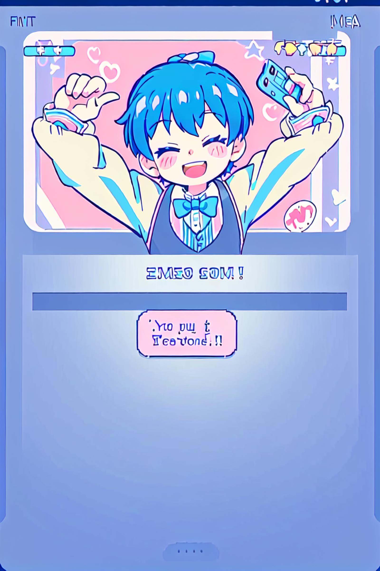 KawaiiDevices,  solo,  smile on Tensor.Art