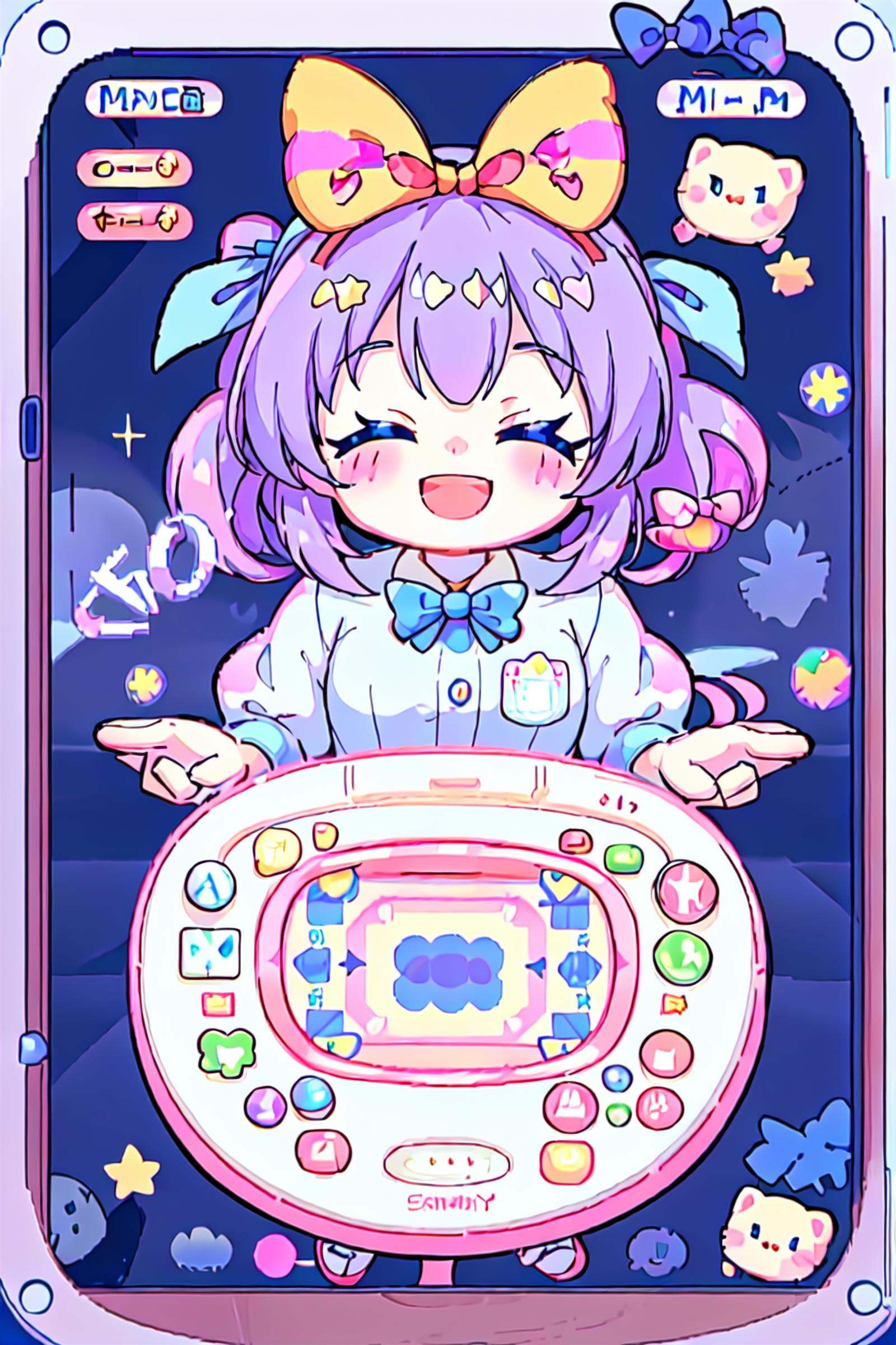KawaiiDevices,  solo,  smile on Tensor.Art