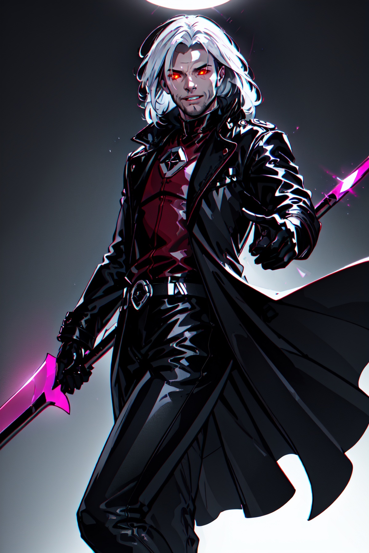 Gambit,  Le Diablo Blanc,  long hair on Tensor.Art