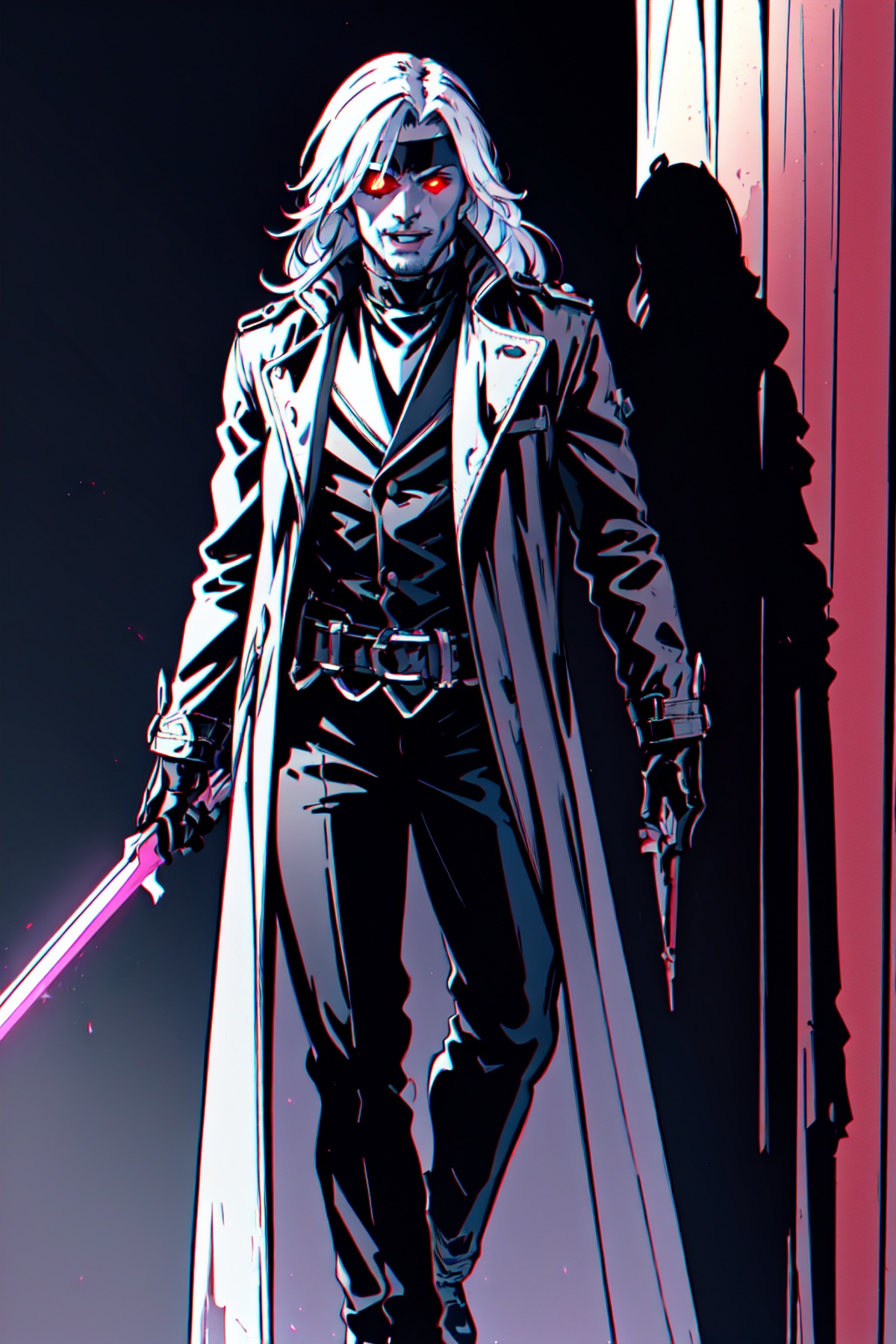 Gambit,  Le Diablo Blanc,  long hair on Tensor.Art