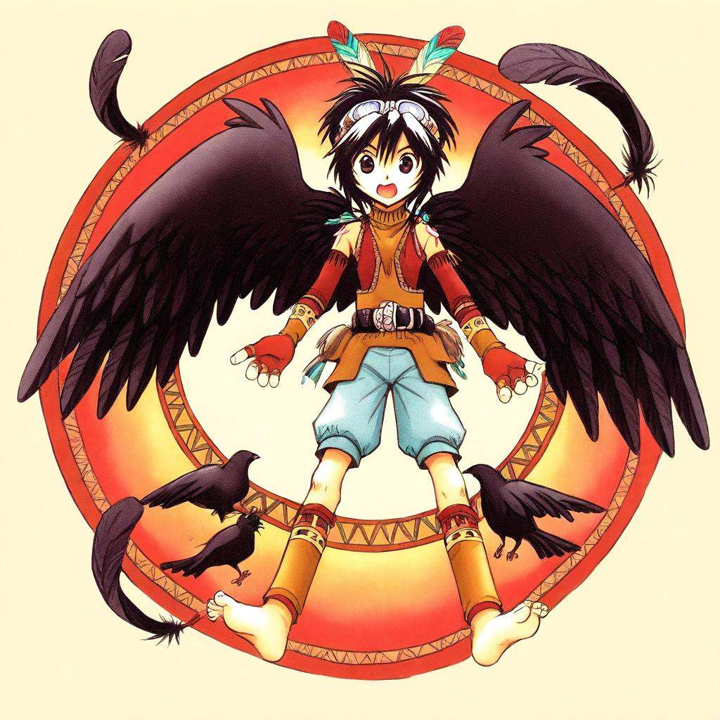 cooroplusanima,  arms spread,  barefoot on Tensor.Art