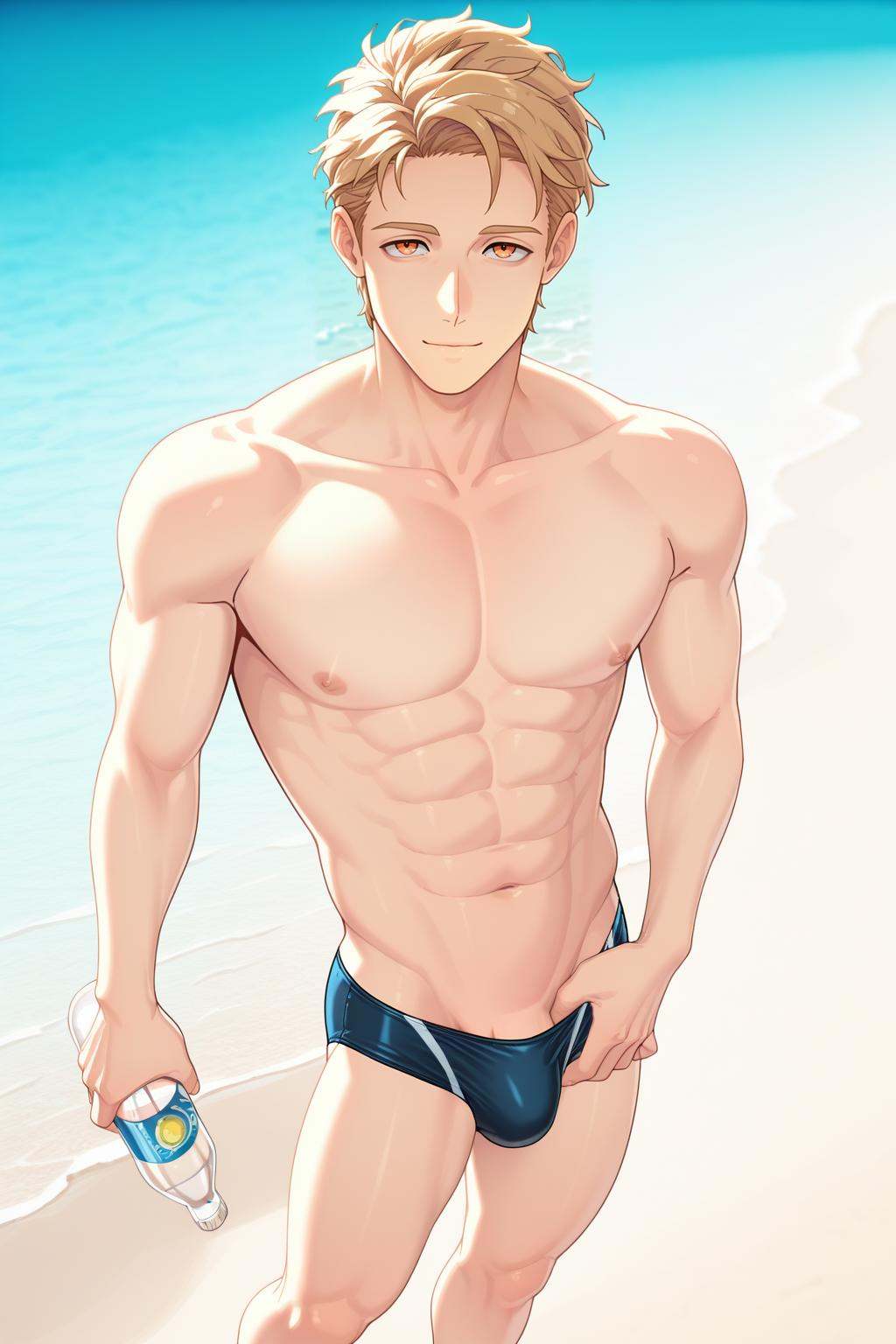 quincy,  forehead,  swimsuit on Tensor.Art
