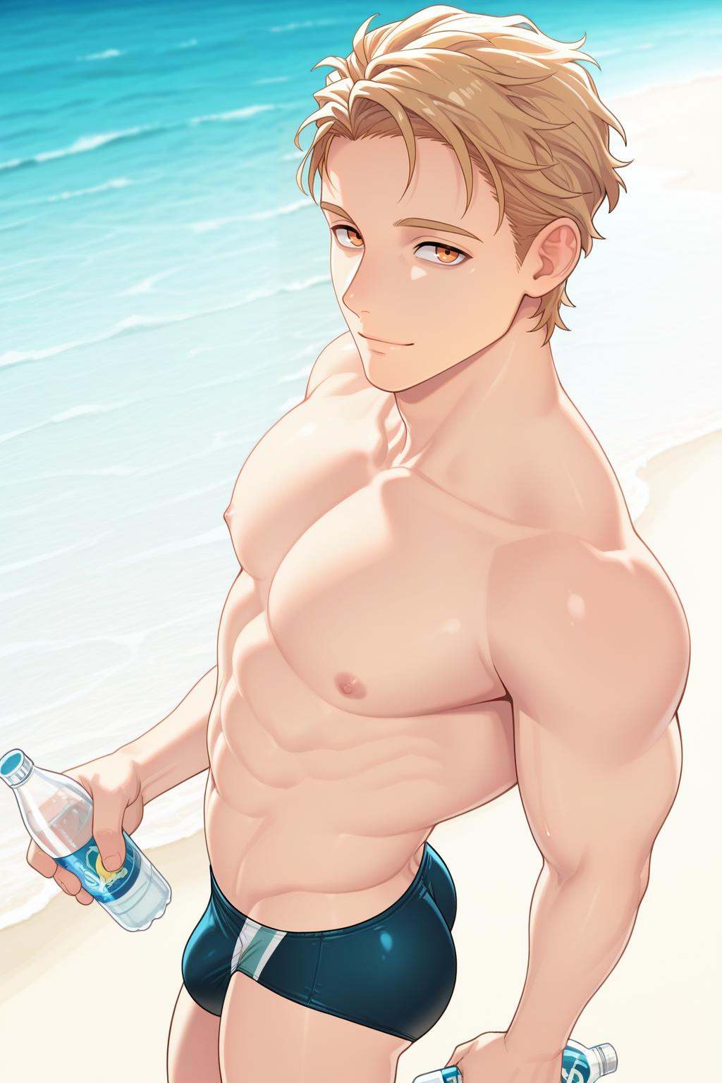 quincy,  forehead,  swimsuit on Tensor.Art