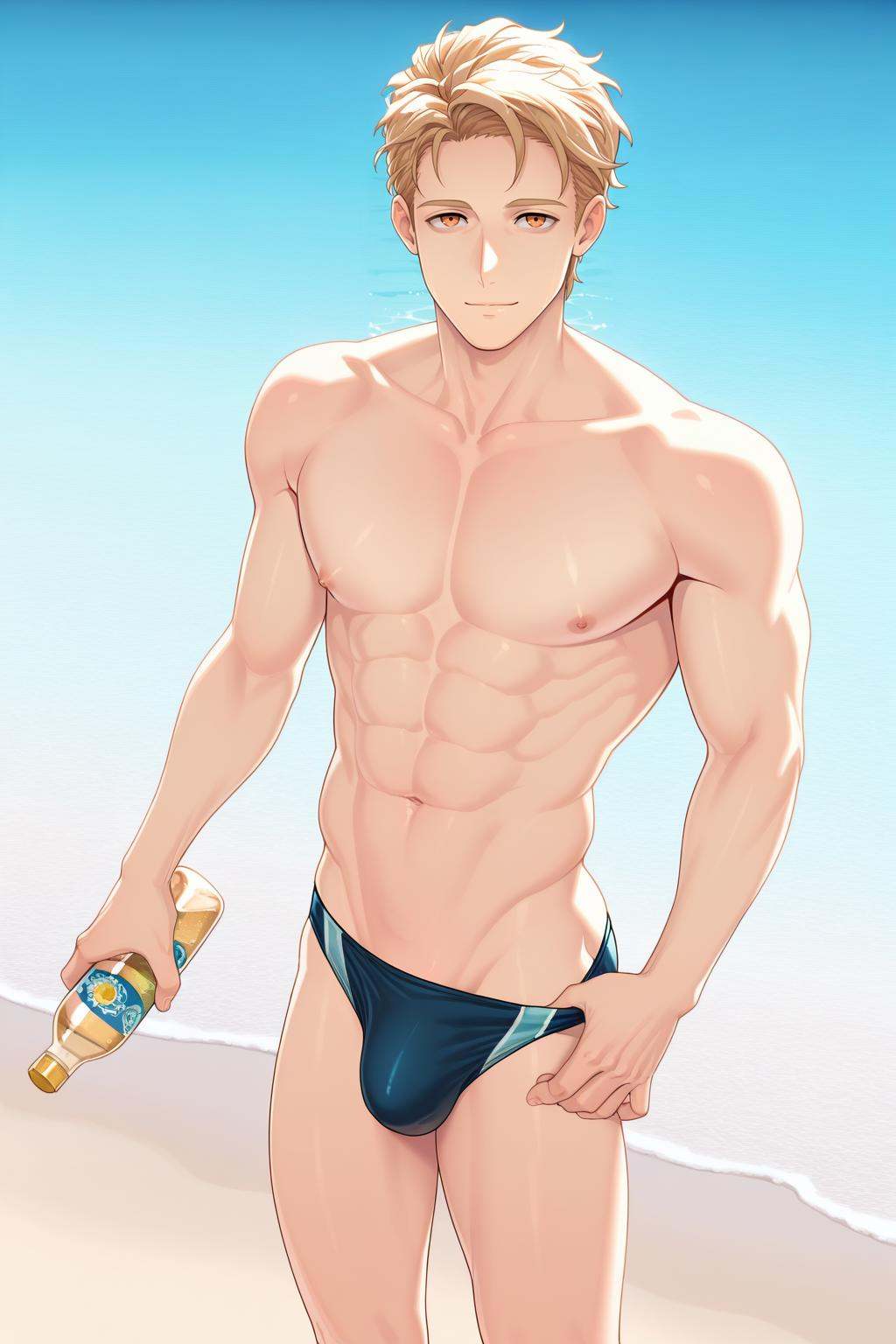 quincy,  forehead,  swimsuit on Tensor.Art