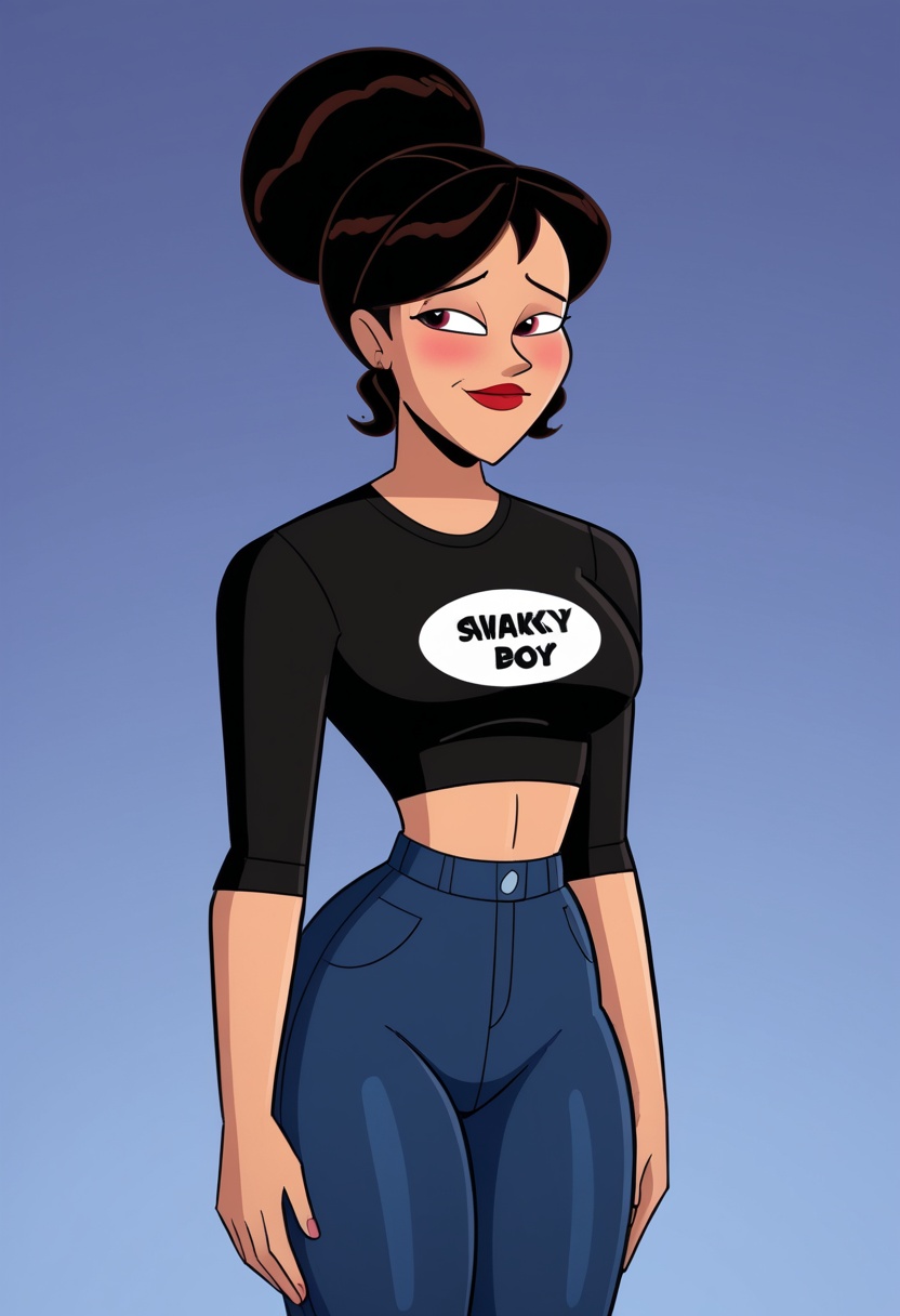 atomickingboo style,  1 girl,  swayback on Tensor.Art