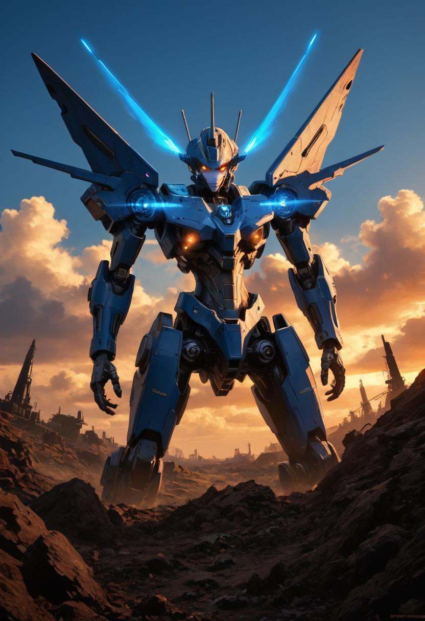 robot,  (mecha),  v-fin on Tensor.Art