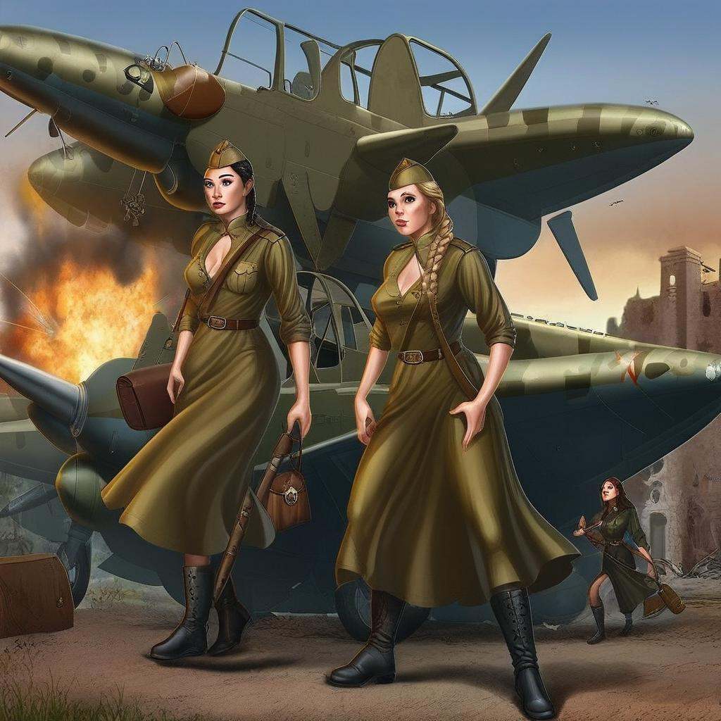VoSmilitary,  2girls, on Tensor.Art