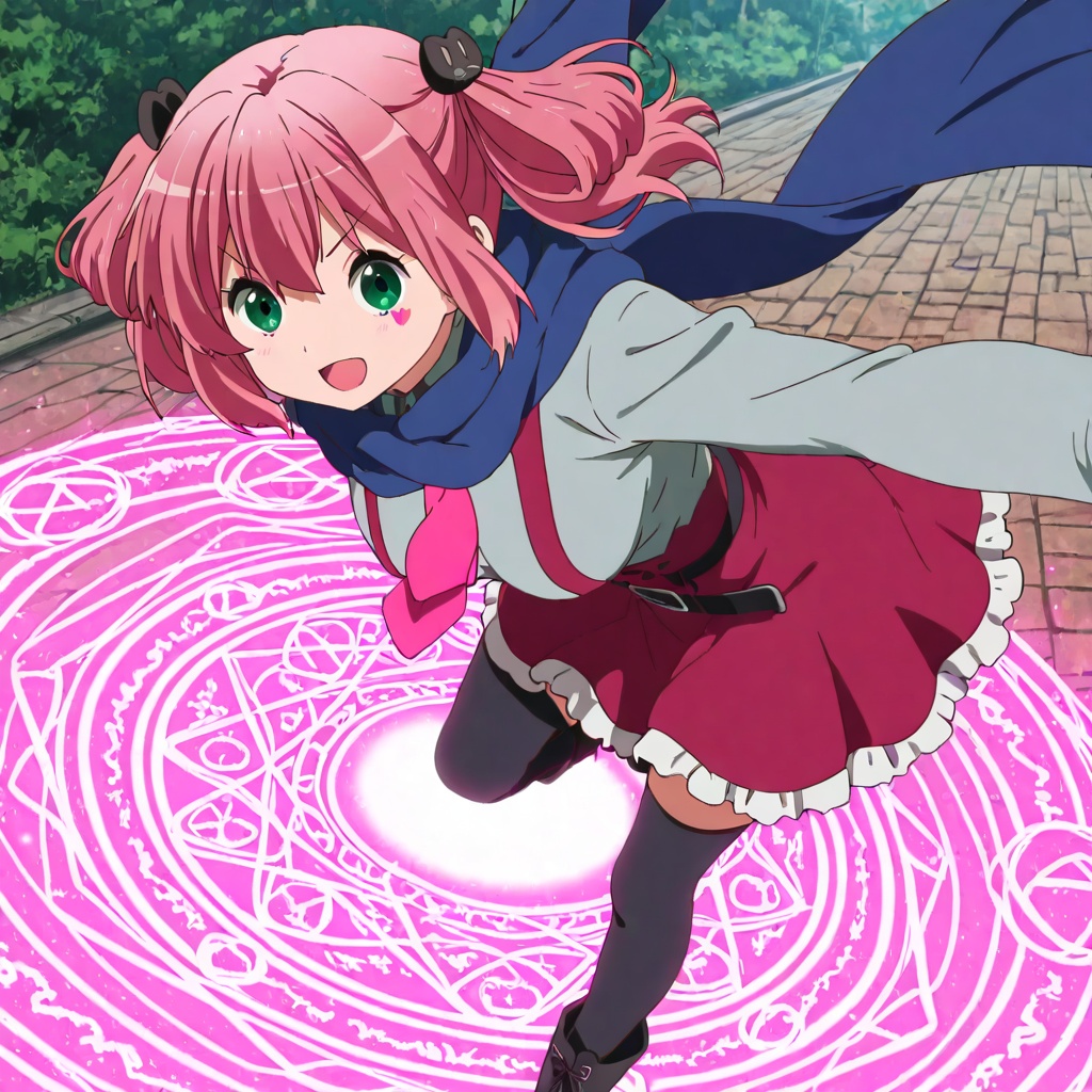 Shichimiya satone,  Chuunibyou demo koi ga shitai!,  pink hair on Tensor.Art