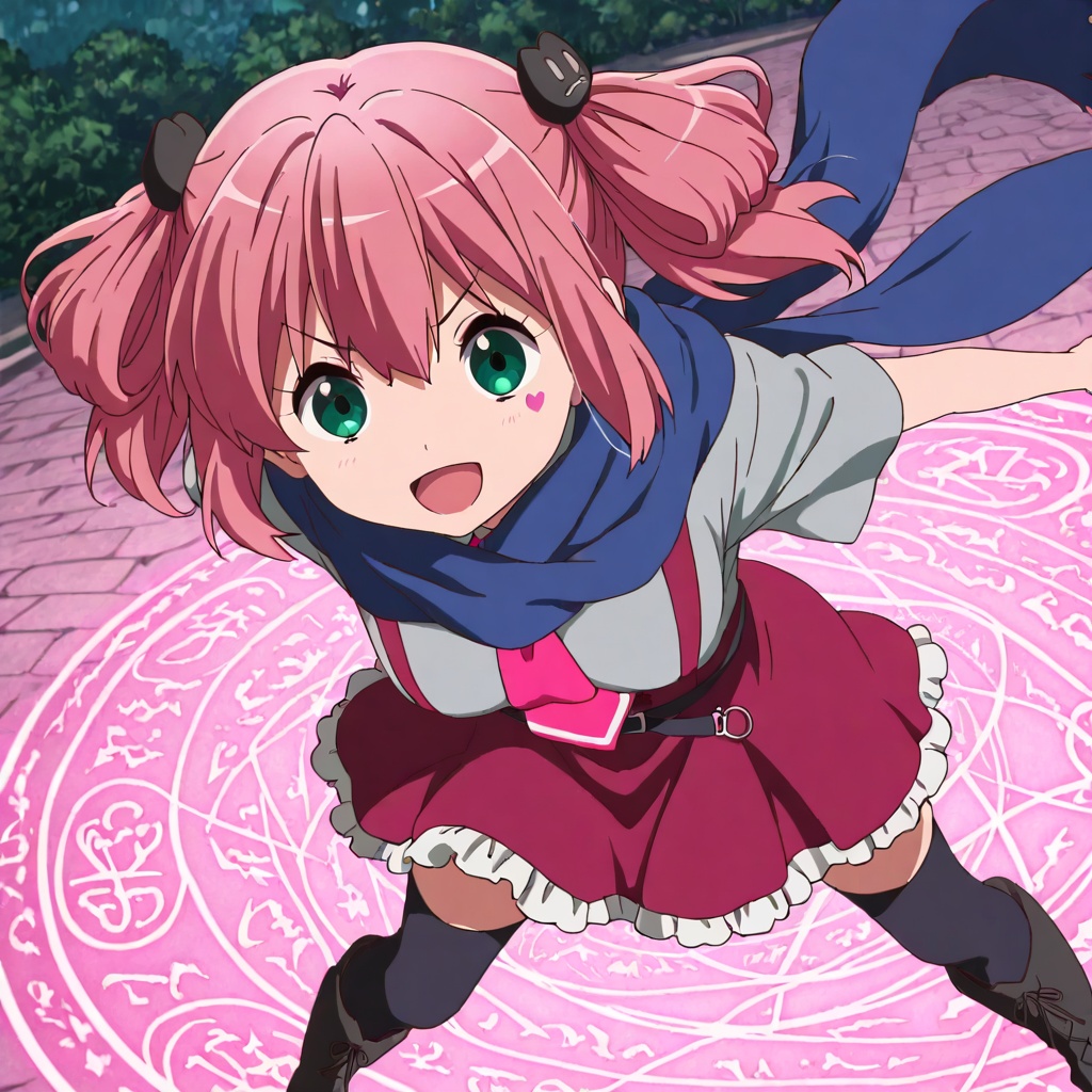 Shichimiya satone,  Chuunibyou demo koi ga shitai!,  pink hair on Tensor.Art