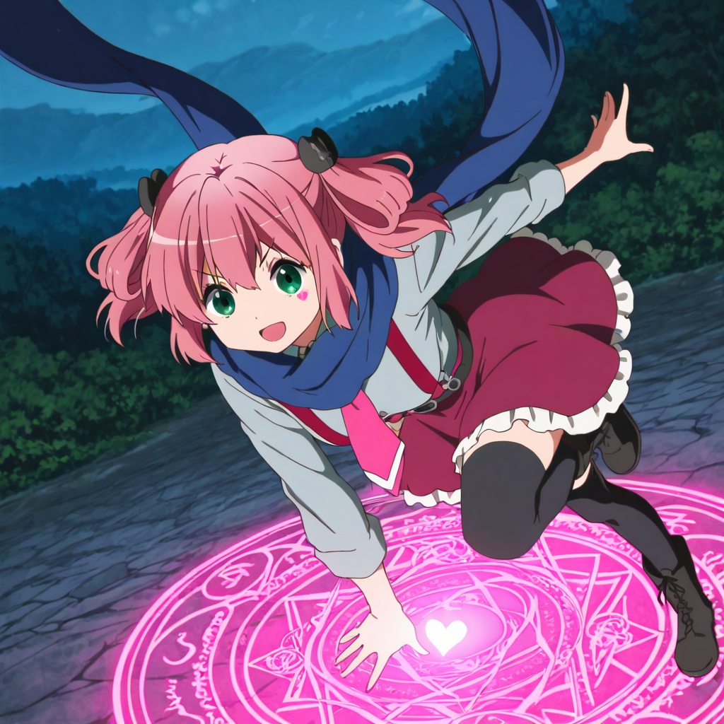 Shichimiya satone,  Chuunibyou demo koi ga shitai!,  pink hair on Tensor.Art