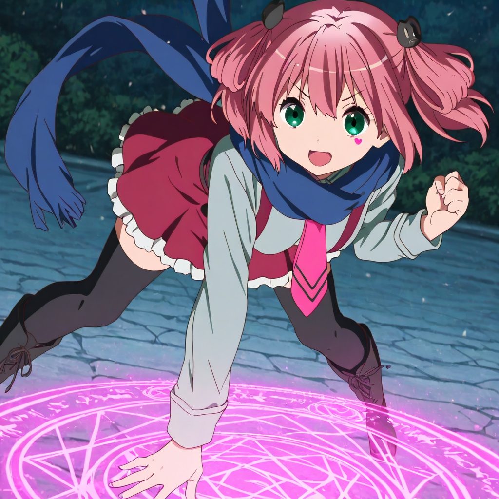 Shichimiya satone,  Chuunibyou demo koi ga shitai!,  pink hair on Tensor.Art