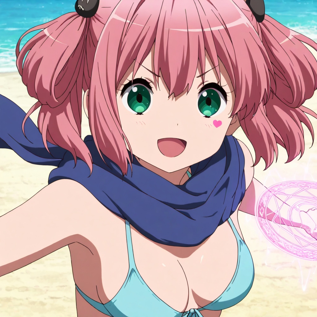Shichimiya satone,  Chuunibyou demo koi ga shitai!,  pink hair on Tensor.Art