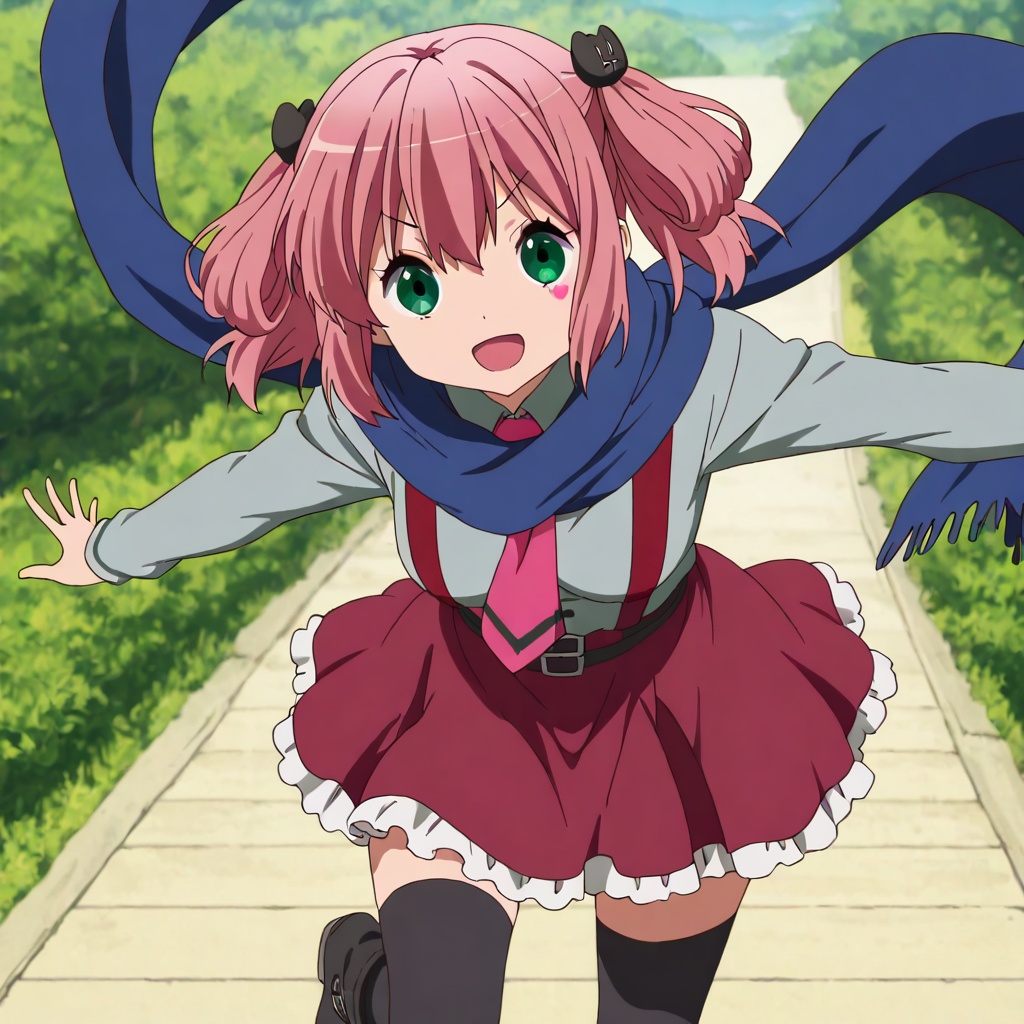 Shichimiya satone,  Chuunibyou demo koi ga shitai!,  pink hair on Tensor.Art