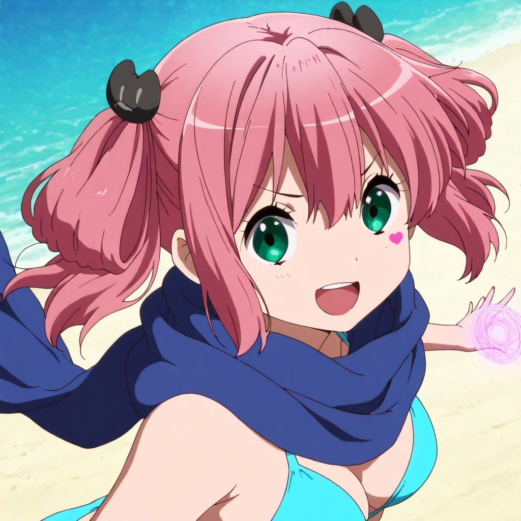 Shichimiya satone,  Chuunibyou demo koi ga shitai!,  pink hair on Tensor.Art