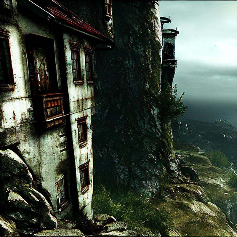 A house on the top of a cliff,  by Apocofy on Tensor.Art