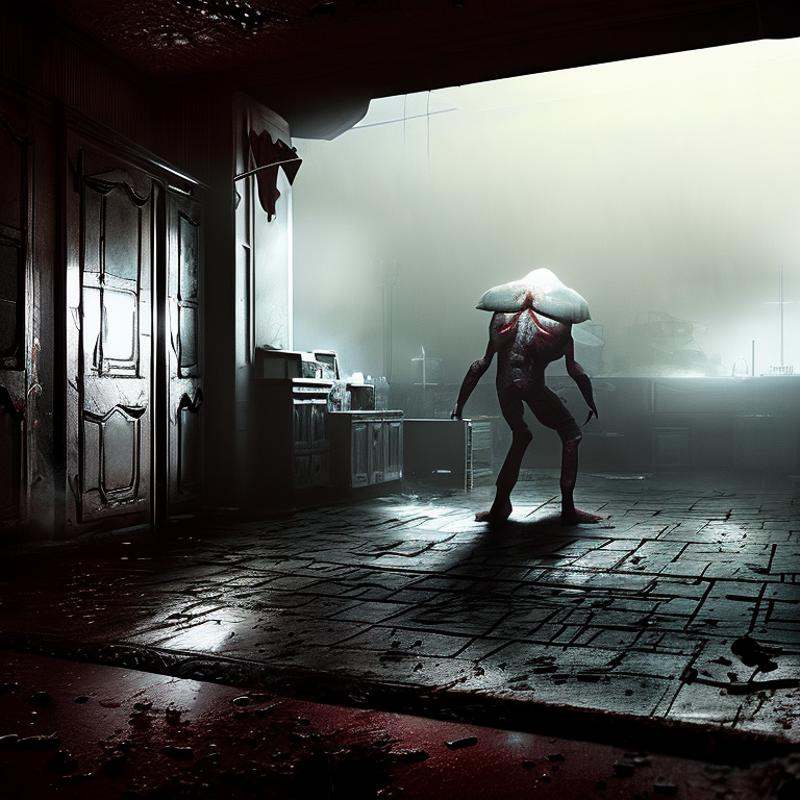 something evil looking in from outside a window,  as seen from inside a cosy living room,  outside is raining on Tensor.Art