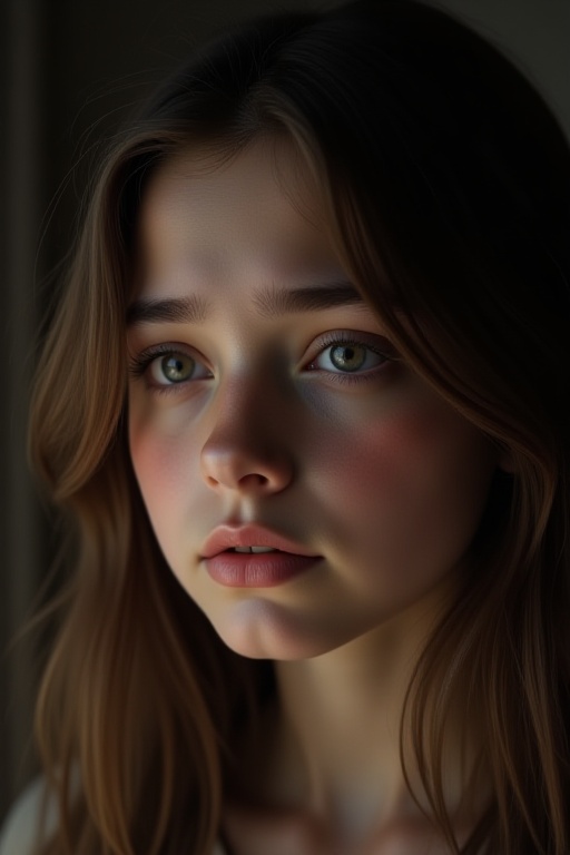 1girl,  sad expression,  eyes with tears on Tensor.Art