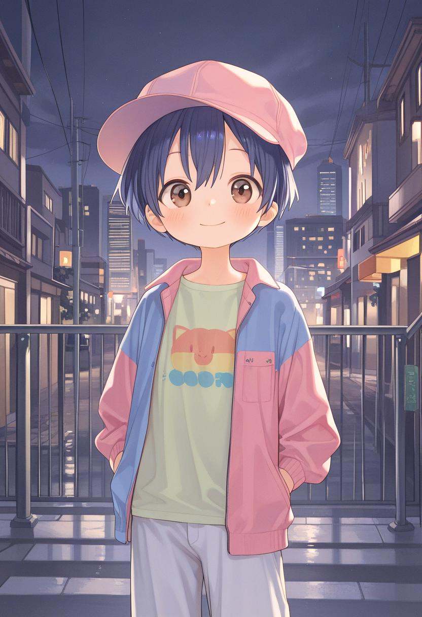 type-k,  blue hair,  standing on Tensor.Art