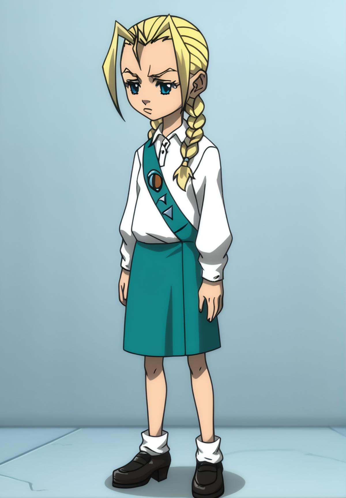 Cindy McP,  blonde hair,  full body on Tensor.Art