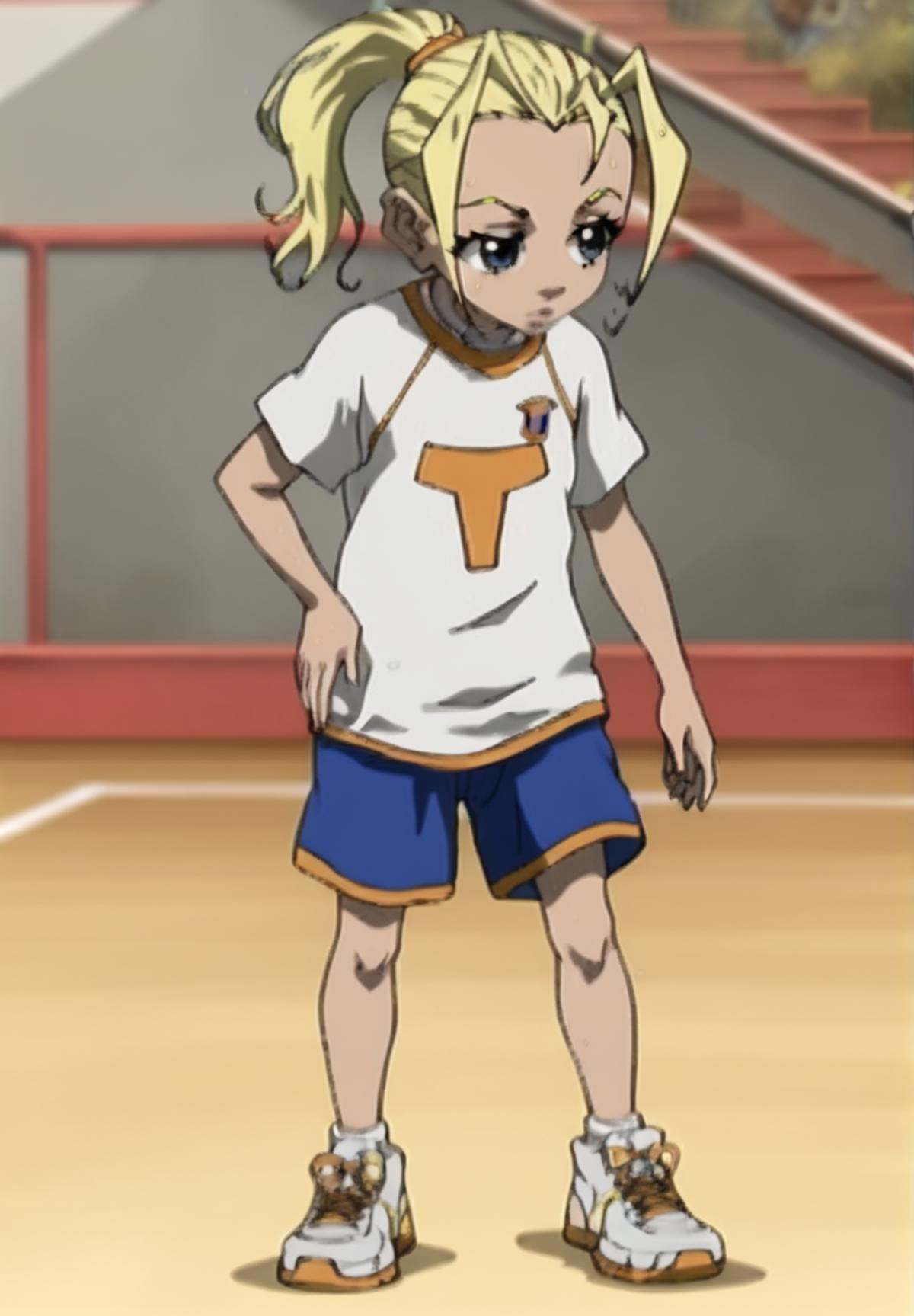 Cindy McP,  blonde hair,  full body on Tensor.Art