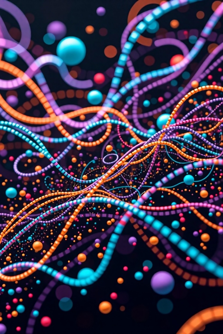 Neural network algorithm generating abstract art,  shapes and colors flowing together in a continuous process,  futuristic...