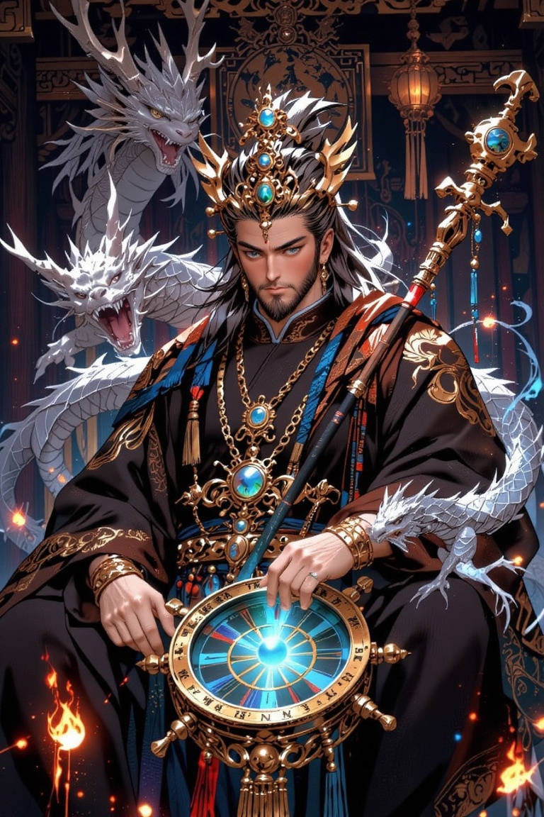 8k wallpaper,  chinese cultivation master,  vintage anime character design on Tensor.Art