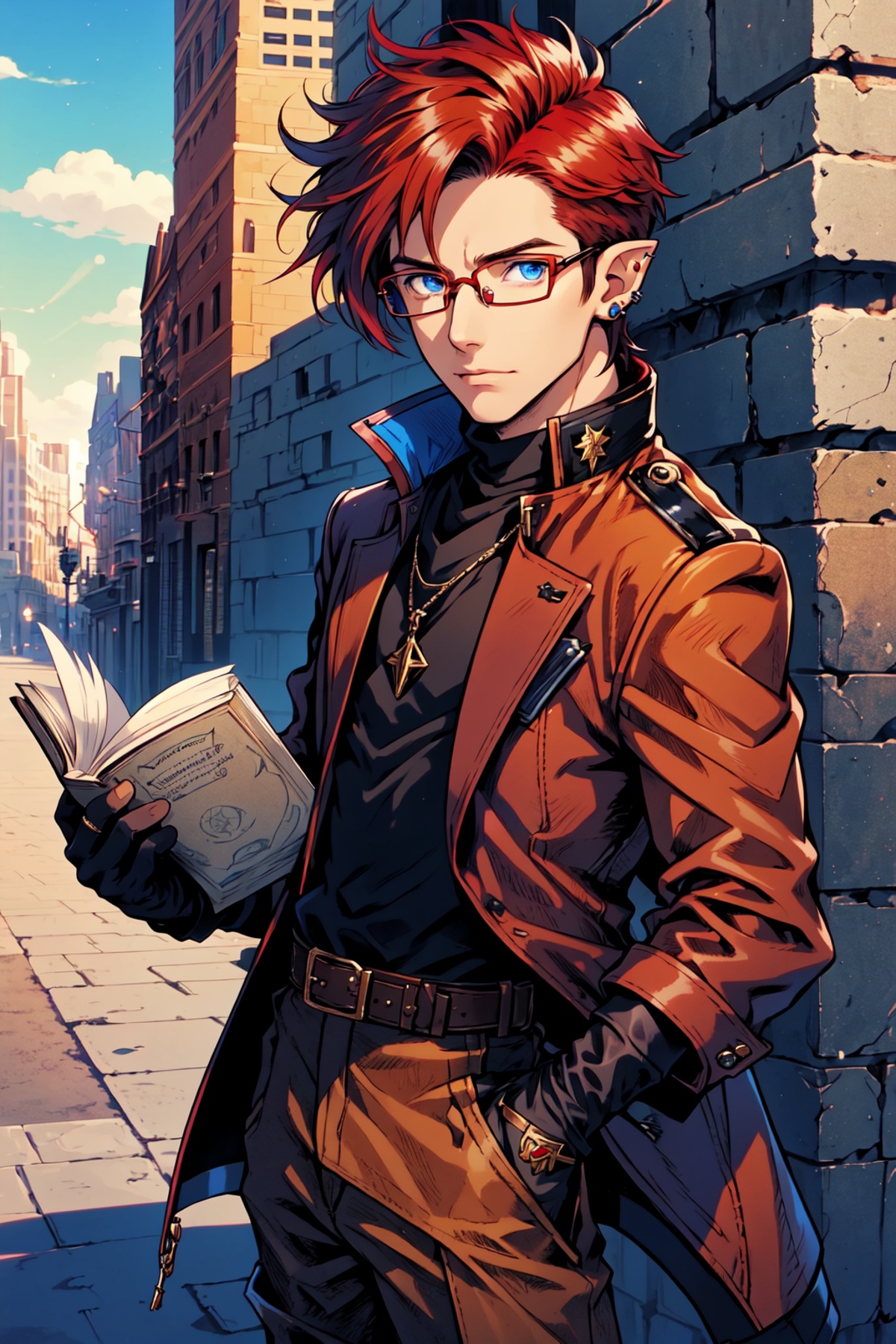 1boy,  solo,  pointy ears on Tensor.Art