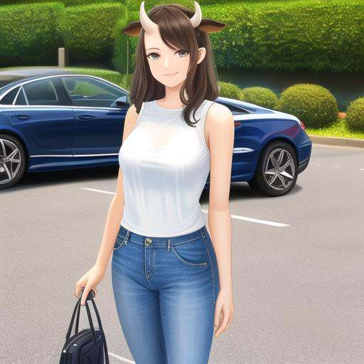 original,  cow girl,  sleeveless shirt on Tensor.Art