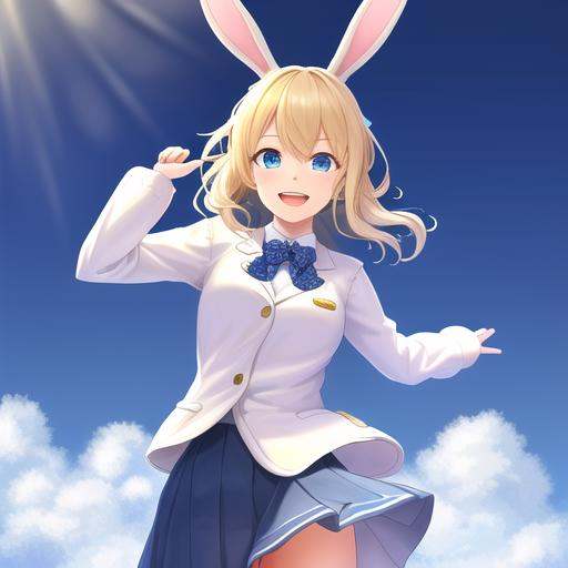 Best girl,  bunny ears,  skirt on Tensor.Art