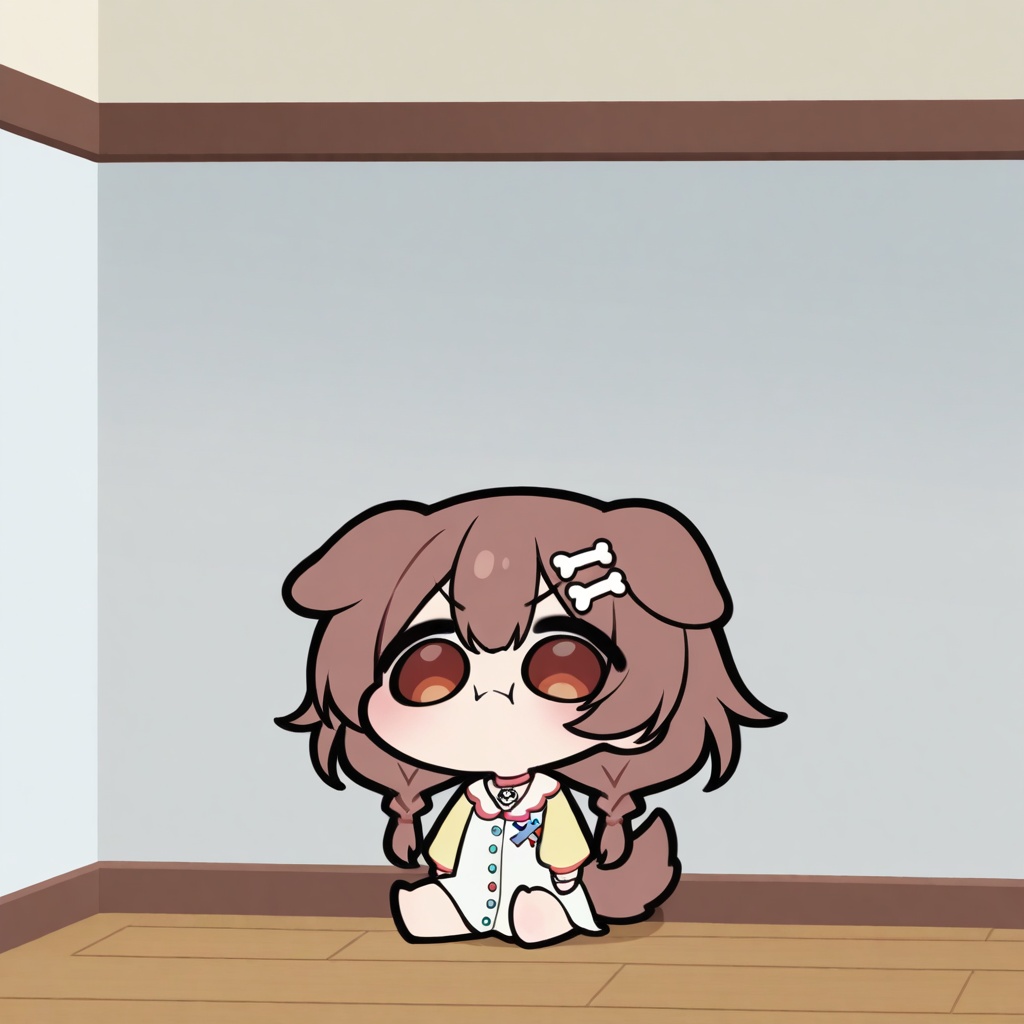 chibi,  1girl,  inugami korone on Tensor.Art