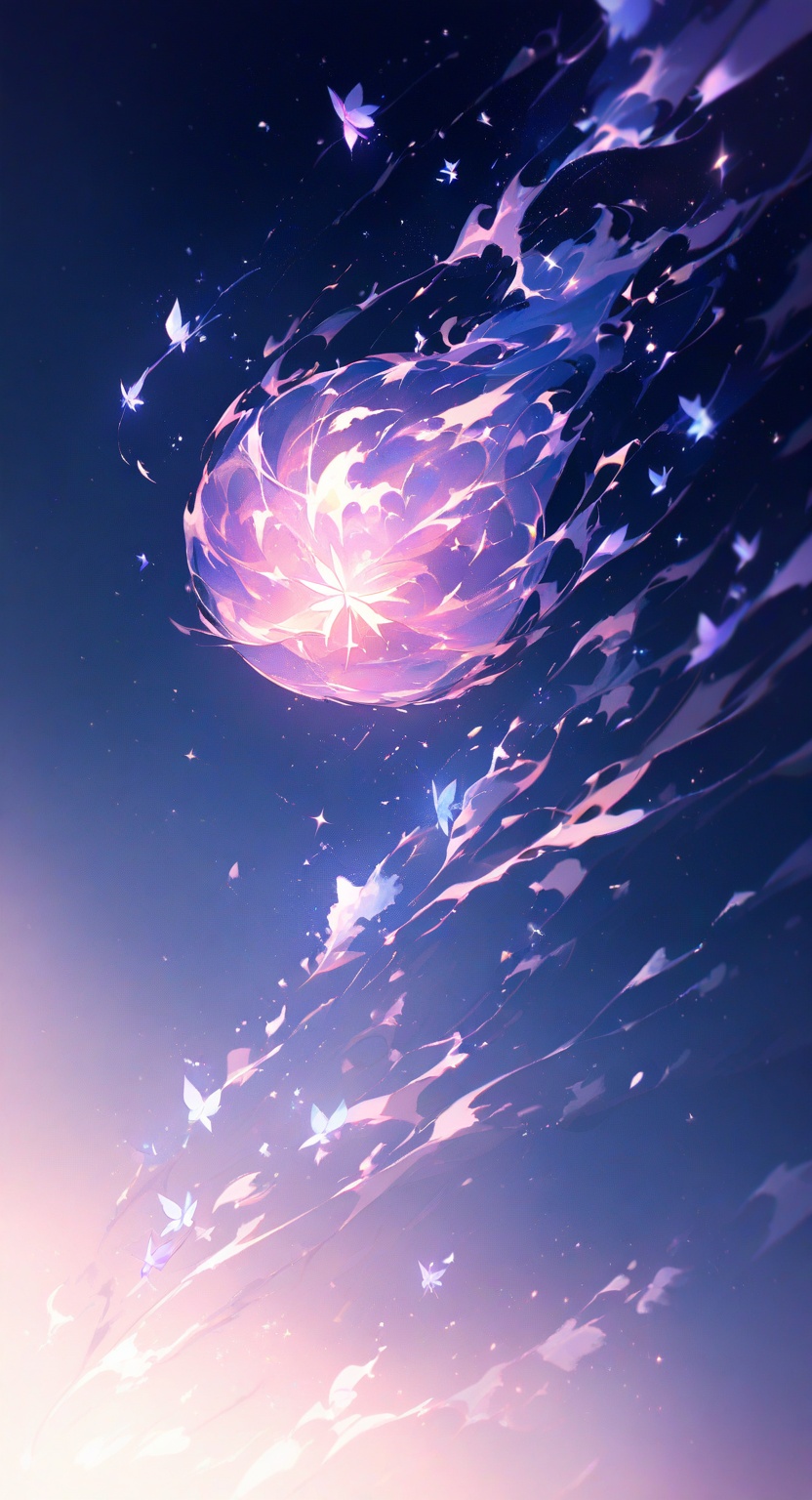 a magical crystal floating in space,  glowing softly,  surrounded by sparkles and mist on Tensor.Art