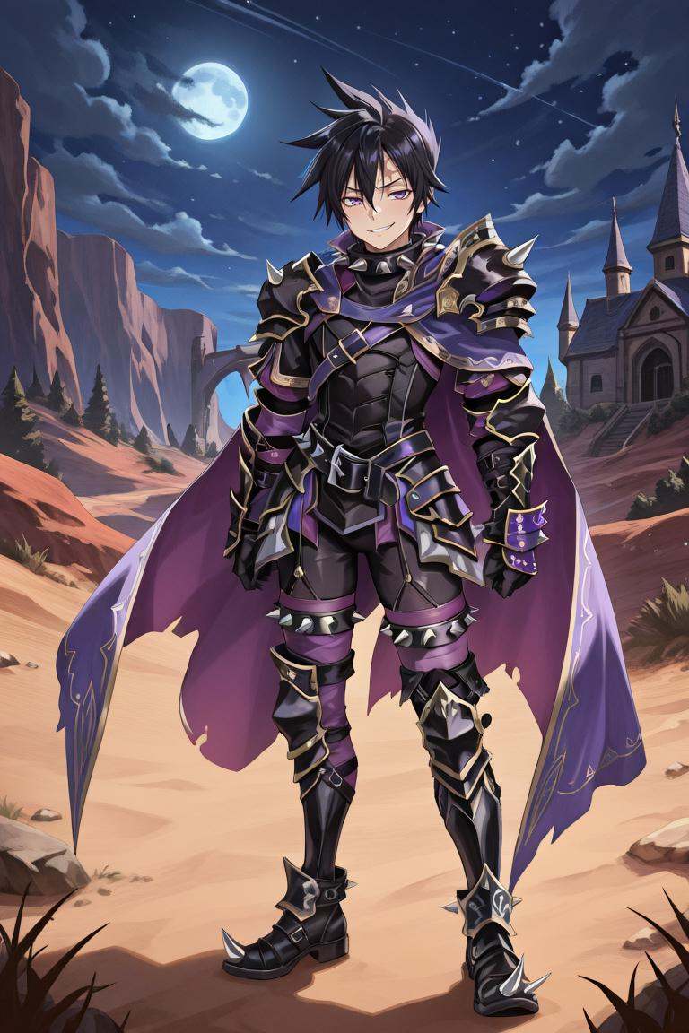 LeDef,  1boy,  purple eyes on Tensor.Art