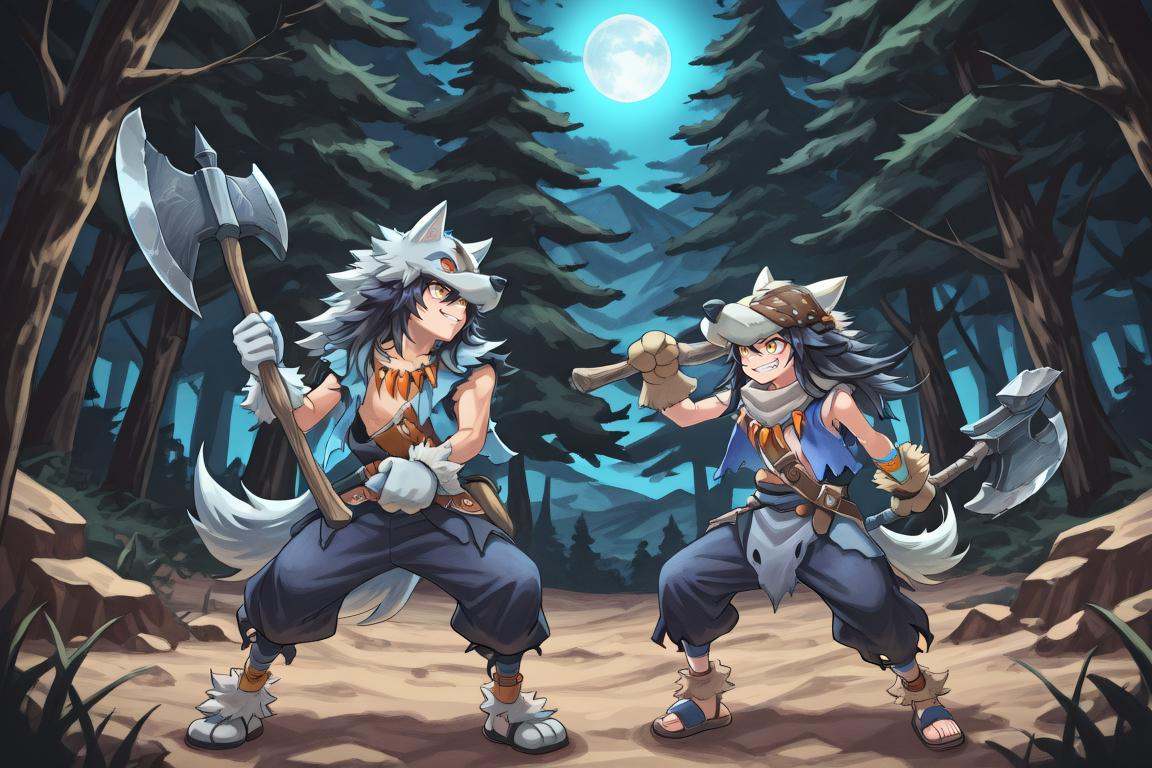 fludef,  2boys,  black hair on Tensor.Art