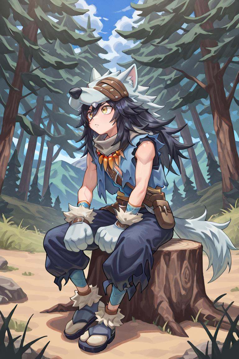 fludef,  1boy,  black hair on Tensor.Art