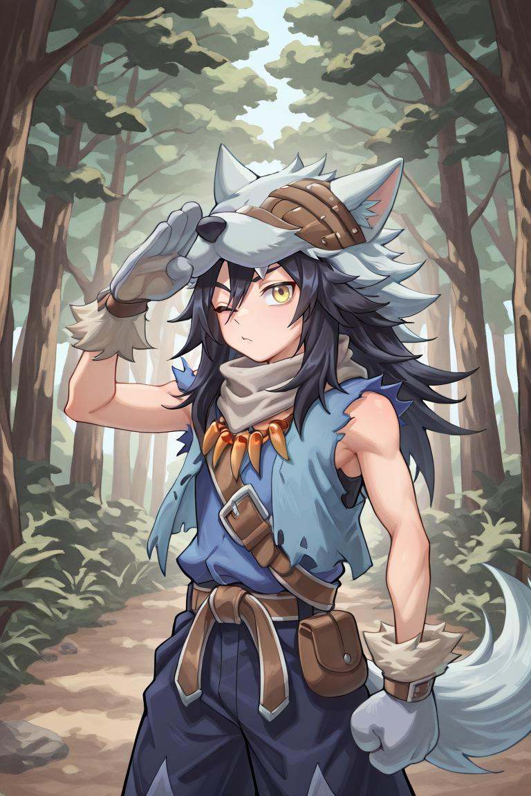 fludef,  1boy,  black hair on Tensor.Art