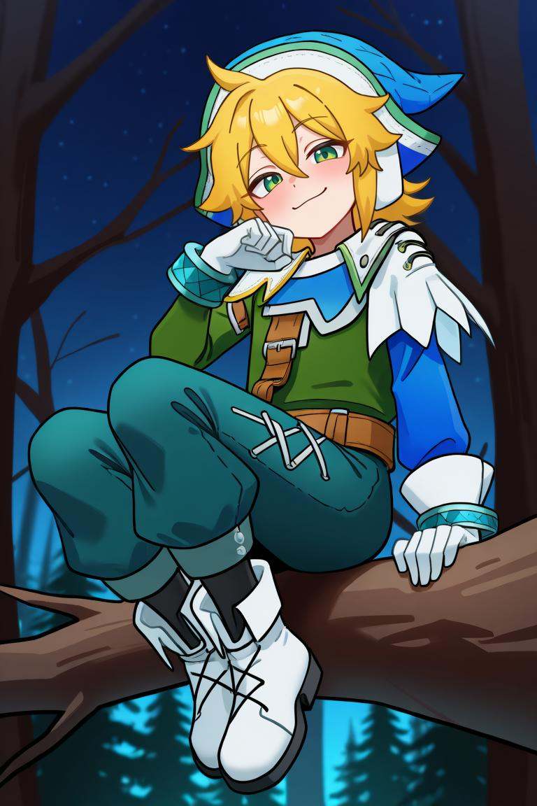 crdef,  1boy,  green eyes on Tensor.Art